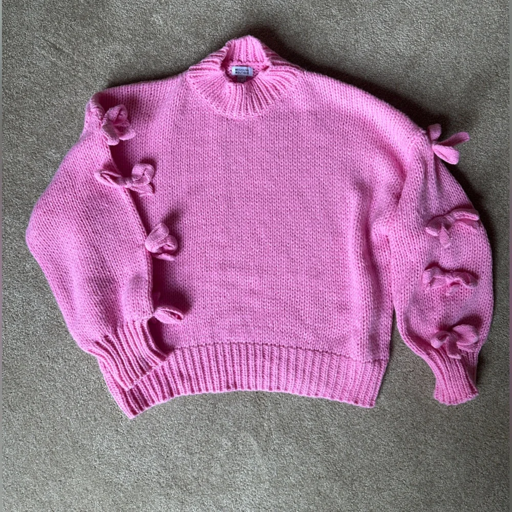 Beginning Boutique Short and Sweet Pink Knit Sweater
